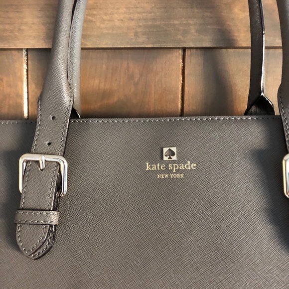 Large Grey Kate Spade tote handbag satchel - Picture 3 of 8